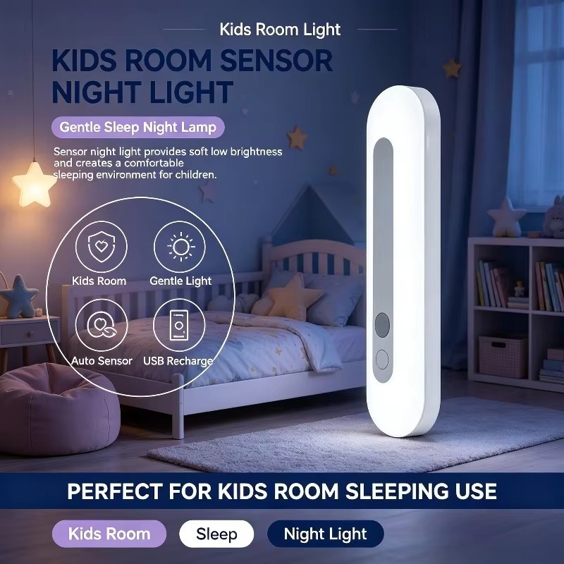 Baby Nursery Wall Lights - 스마트 센서 야간 조명, 배터리 작동,