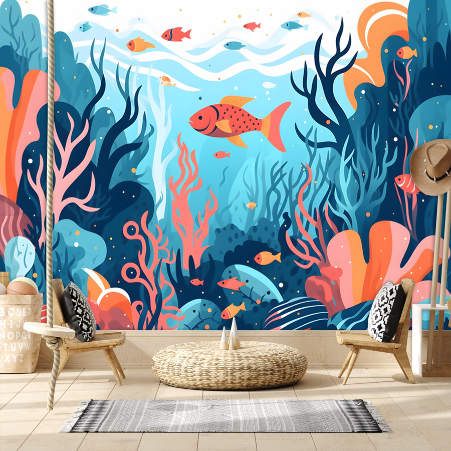 Baby Nursery Peel And Stick Wallpaper - 6+ 만화 캐릭터 붙이는 벽지, 거실