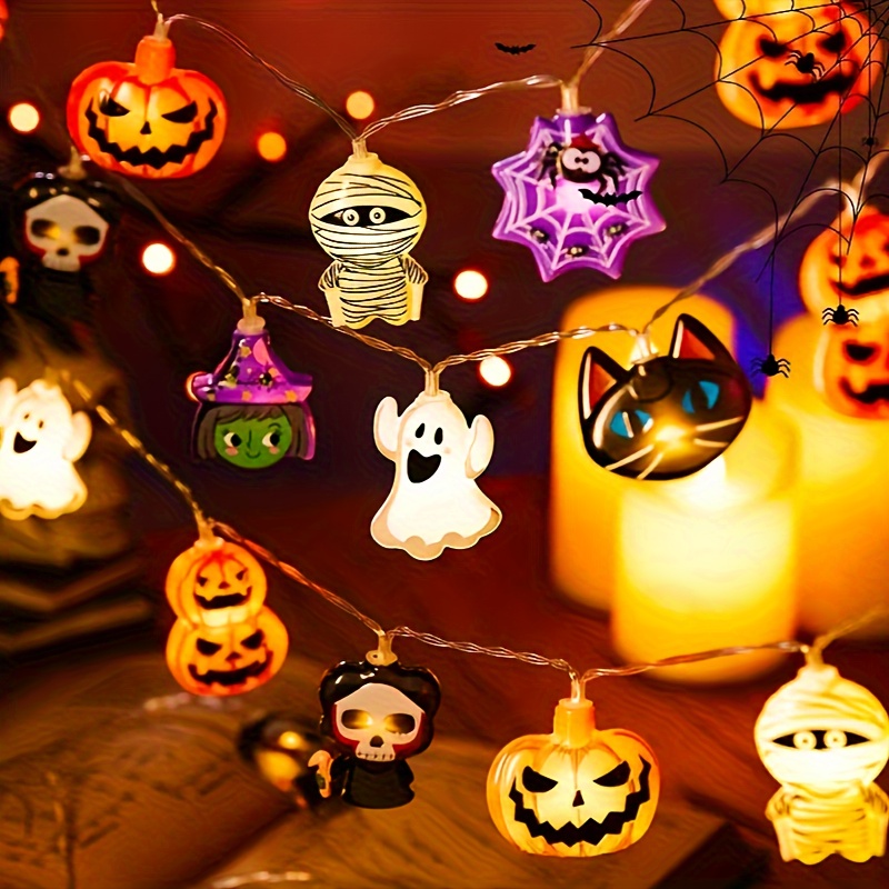 Baby Nursery Wall Lights - 으스스한 할로윈 LED 장식용 스트링 조명,