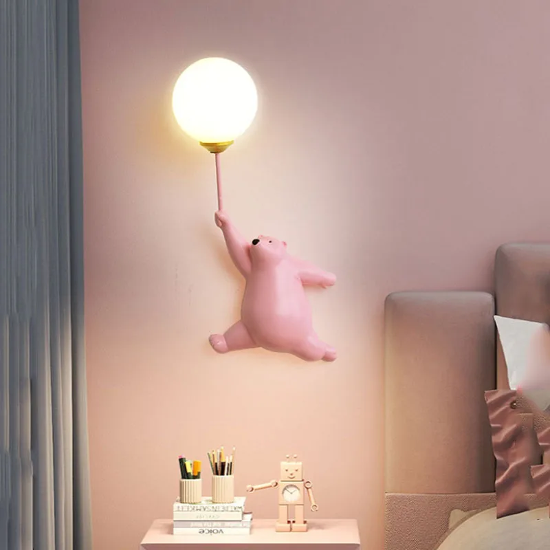 Baby Nursery Wall Lights - 만화 북극곰 LED Sconce 빛 크리