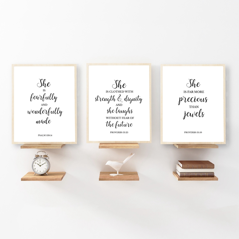 Baby Girl Nursery Quotes - 성경 구절 견적 기독교 월 아트