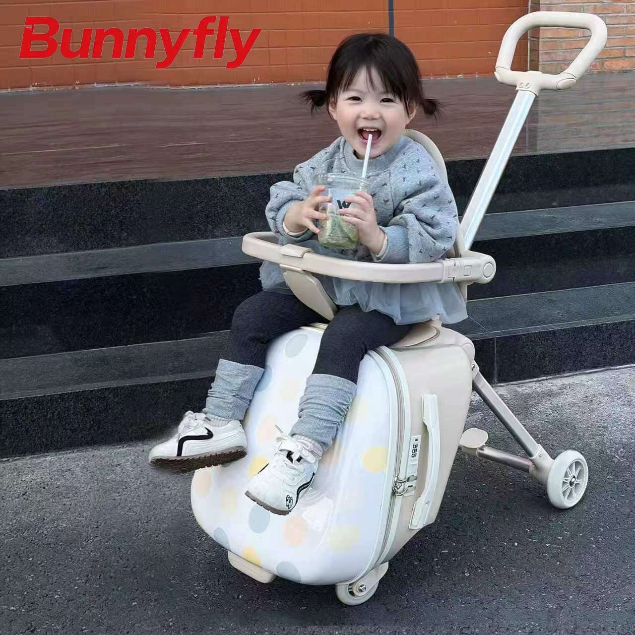 Baby Nursery Trolley - 버니플라이 20인치 어린이용 캐리어(내장형 유모차 포함)