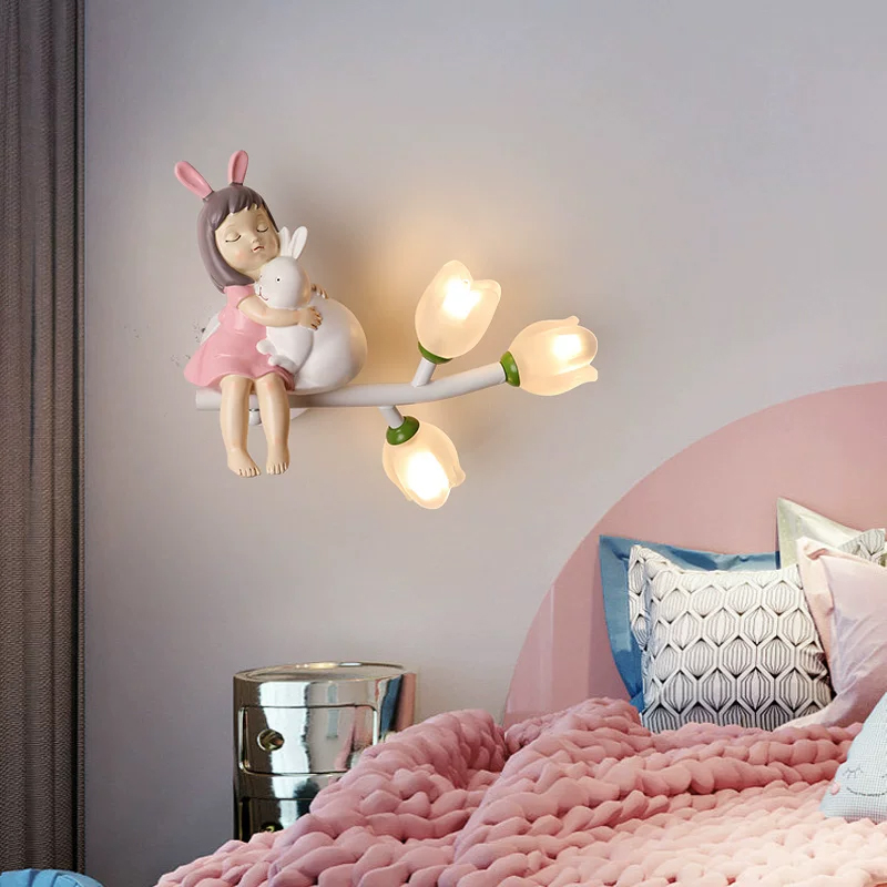Baby Nursery Wall Lights - 어린이방 공주방 침대 옆 벽등 레진