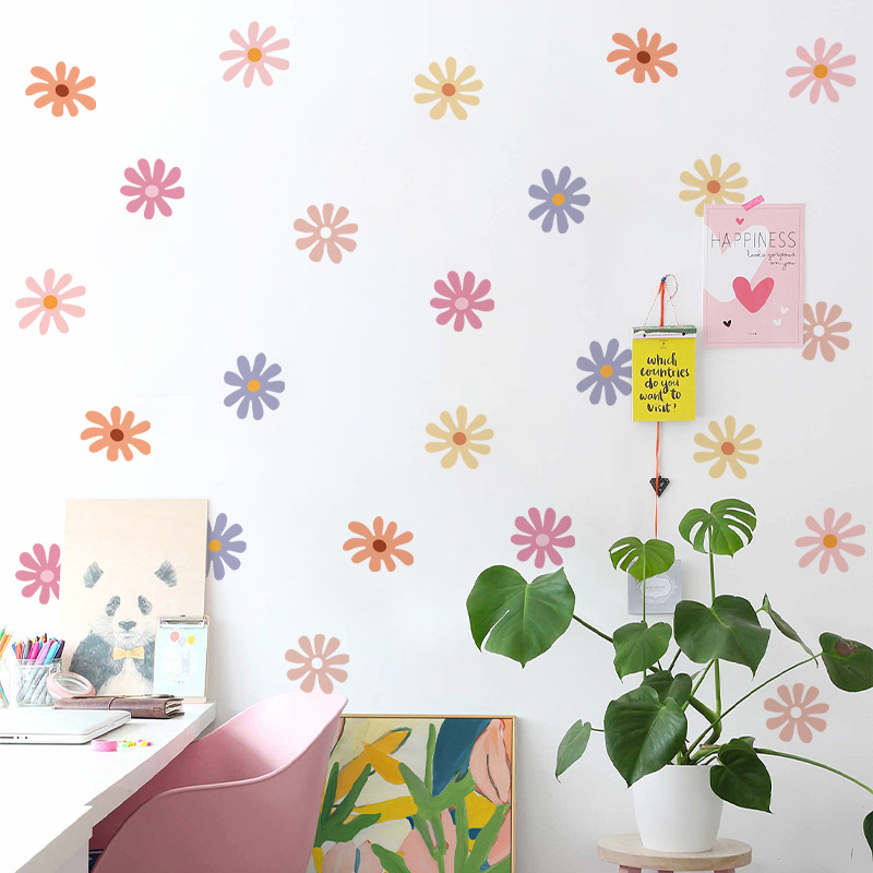 데이지 꽃 벽 스티커 어린이 보육 비닐 벽 아트 데칼  - Baby Nursery Peel And Stick Wallpaper 리뷰 및 가격