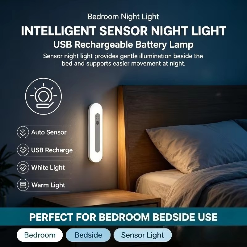 스마트 센서 야간 조명, 배터리 작동, 벽걸이형, 따뜻 - Baby Nursery Wall Lights 리뷰 및 가격