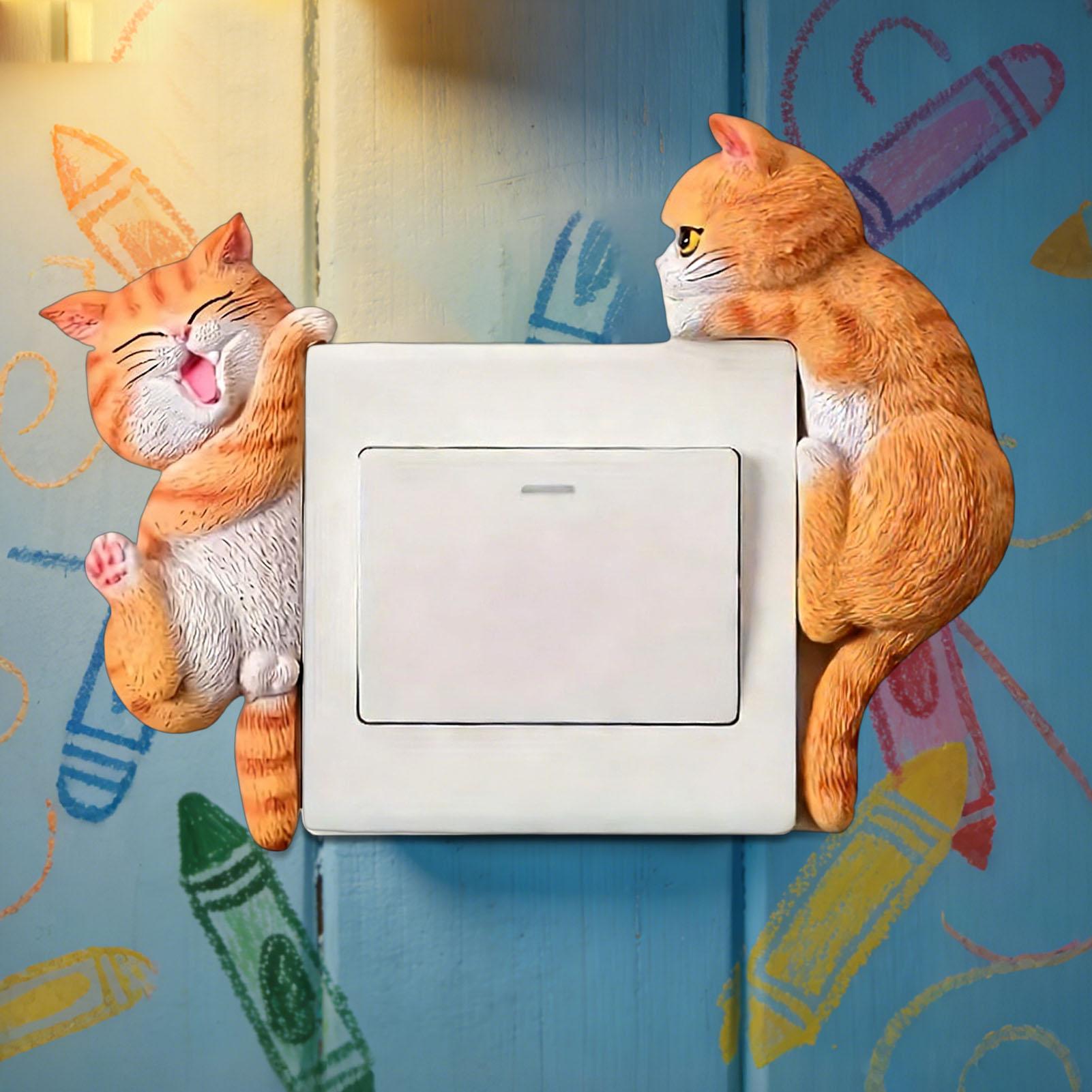 라이트 버튼 스티커 2개 고양이 데칼 2D 탈부착 가능 - Baby Nursery Wall Lights 리뷰 및 가격