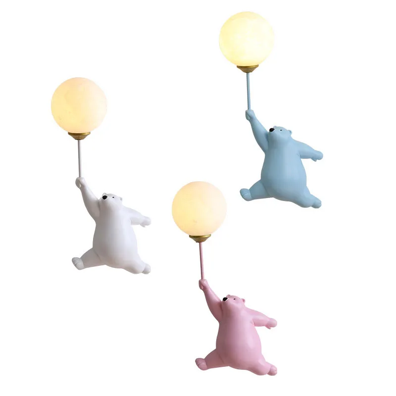 만화 북극곰 LED Sconce 빛 크리 에이 티브 벽 - Baby Nursery Wall Lights 리뷰 및 가격