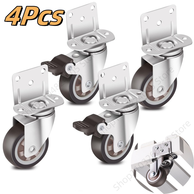 4Pcs L 유형 헤비 듀티 가구 캐스터 범용 360  - Baby Nursery Trolley 리뷰 및 가격