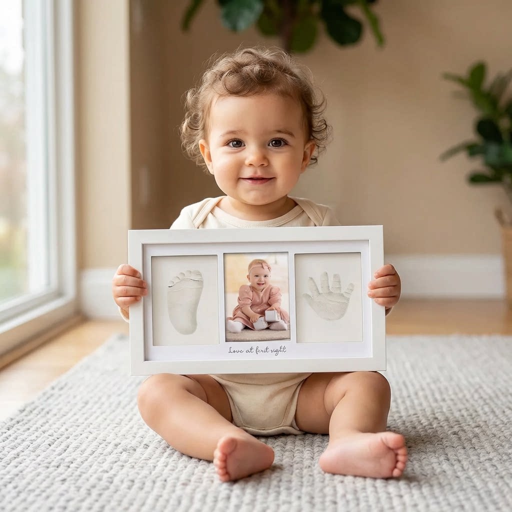 아기 손발자국 점토 키트 신생아 기념 사진 액자 디스플 - Baby Nursery Frames 리뷰 및 가격