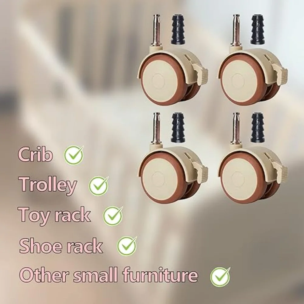 브레이크와 클램프가 있는 1/4개 나일론 회전 캐스터  - Baby Nursery Trolley 리뷰 및 가격