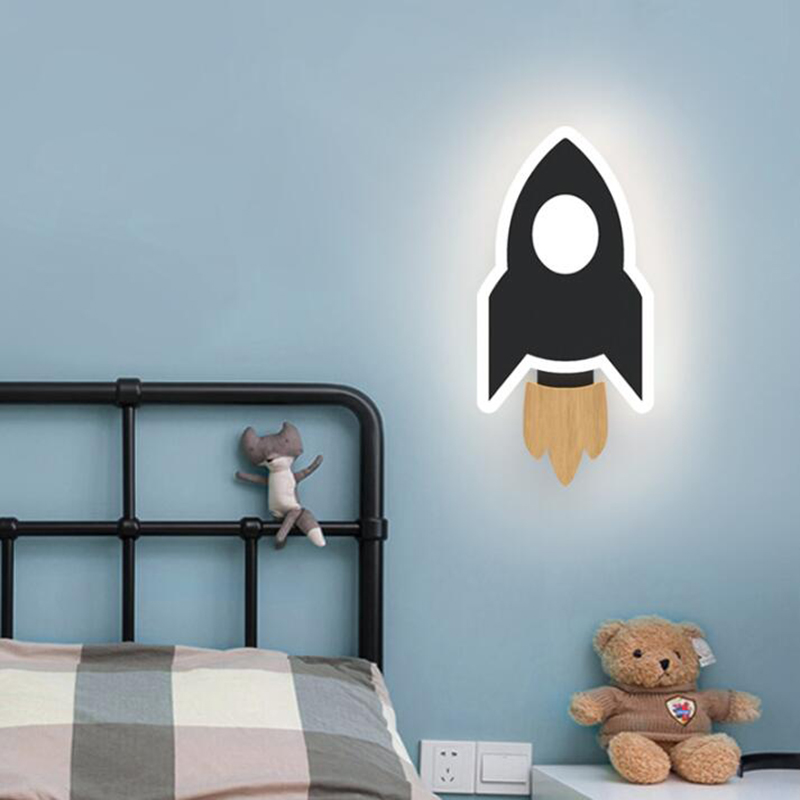 만화 LED 로켓 벽 램프 현대 크리 에이 티브 문 스 - Baby Nursery Wall Lights 리뷰 및 가격